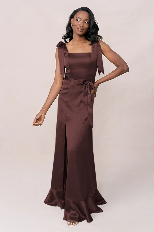 Stevie Satin Dress | Made To Order - Image 140