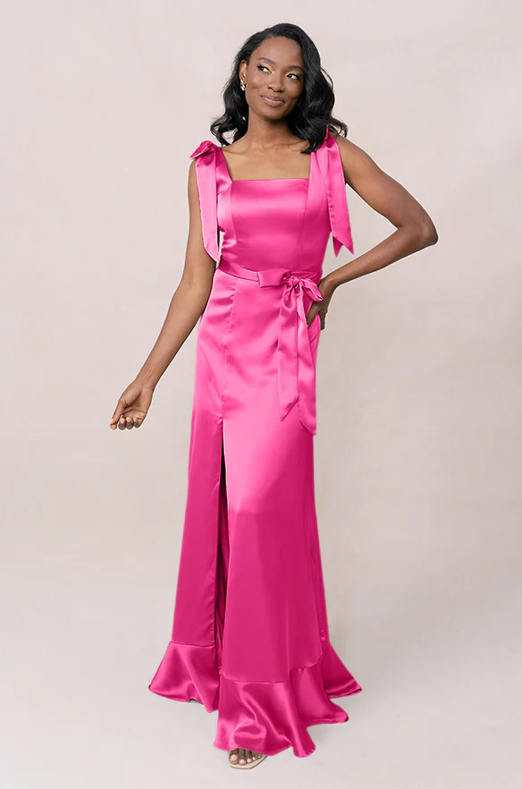 Stevie Satin Dress | Made To Order - Image 145