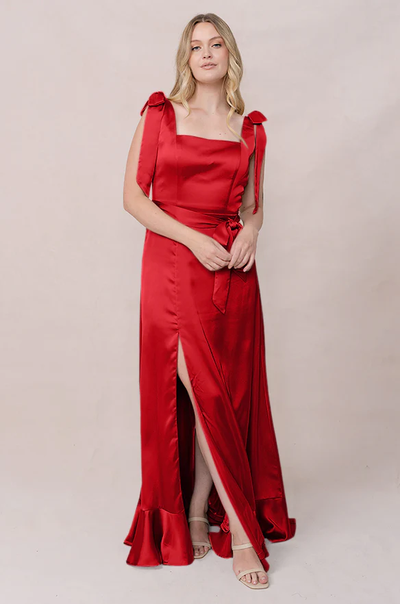 Stevie Satin Dress | Made To Order - Image 167
