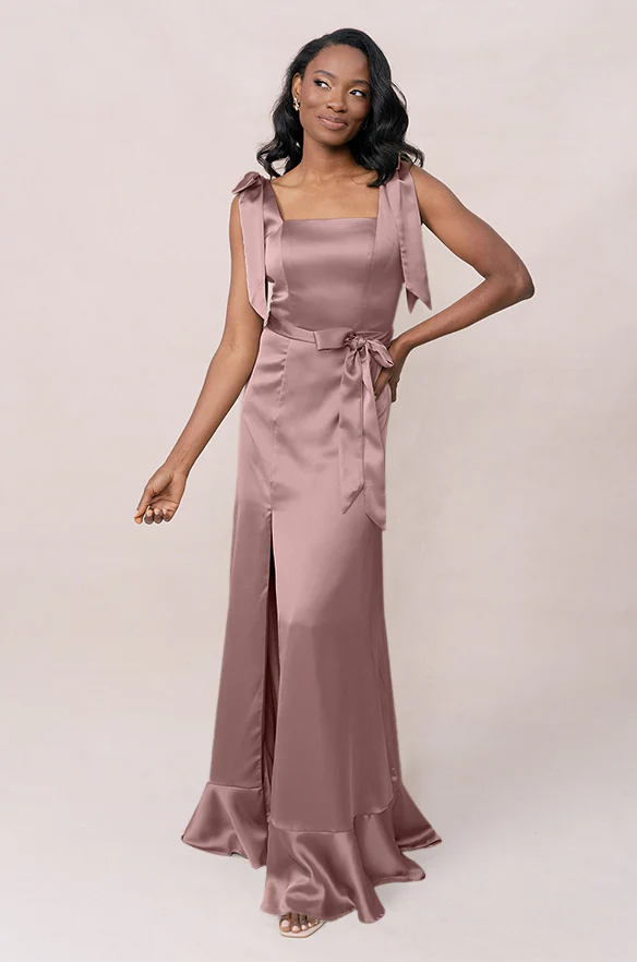 Stevie Satin Dress | Made To Order - Image 175