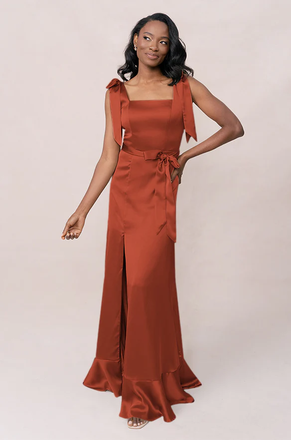 Stevie Satin Dress | Made To Order - Image 181