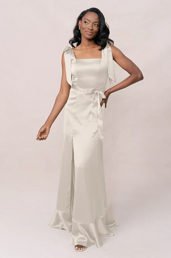Stevie Satin Dress | Made To Order - Image 194