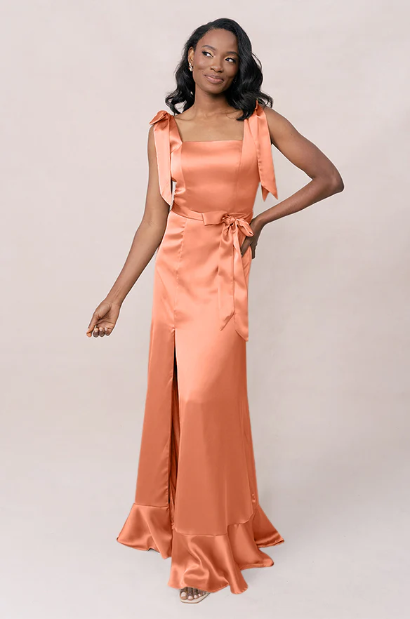 Stevie Satin Dress | Made To Order - Image 200