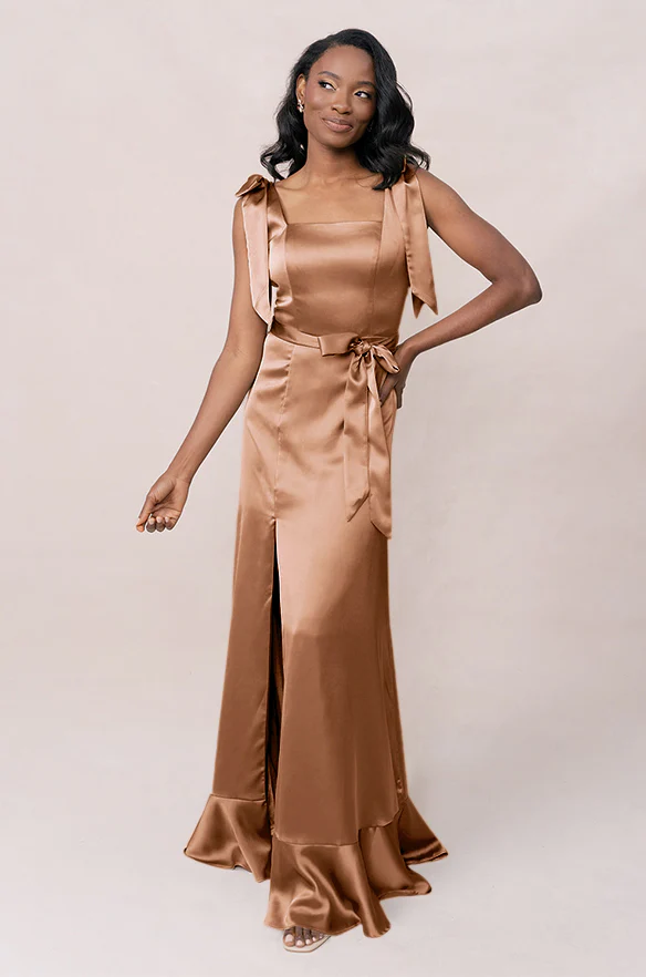 Stevie Satin Dress | Made To Order - Image 209