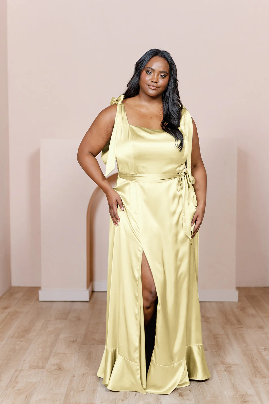 Stevie Satin Dress | Made To Order - Image 213