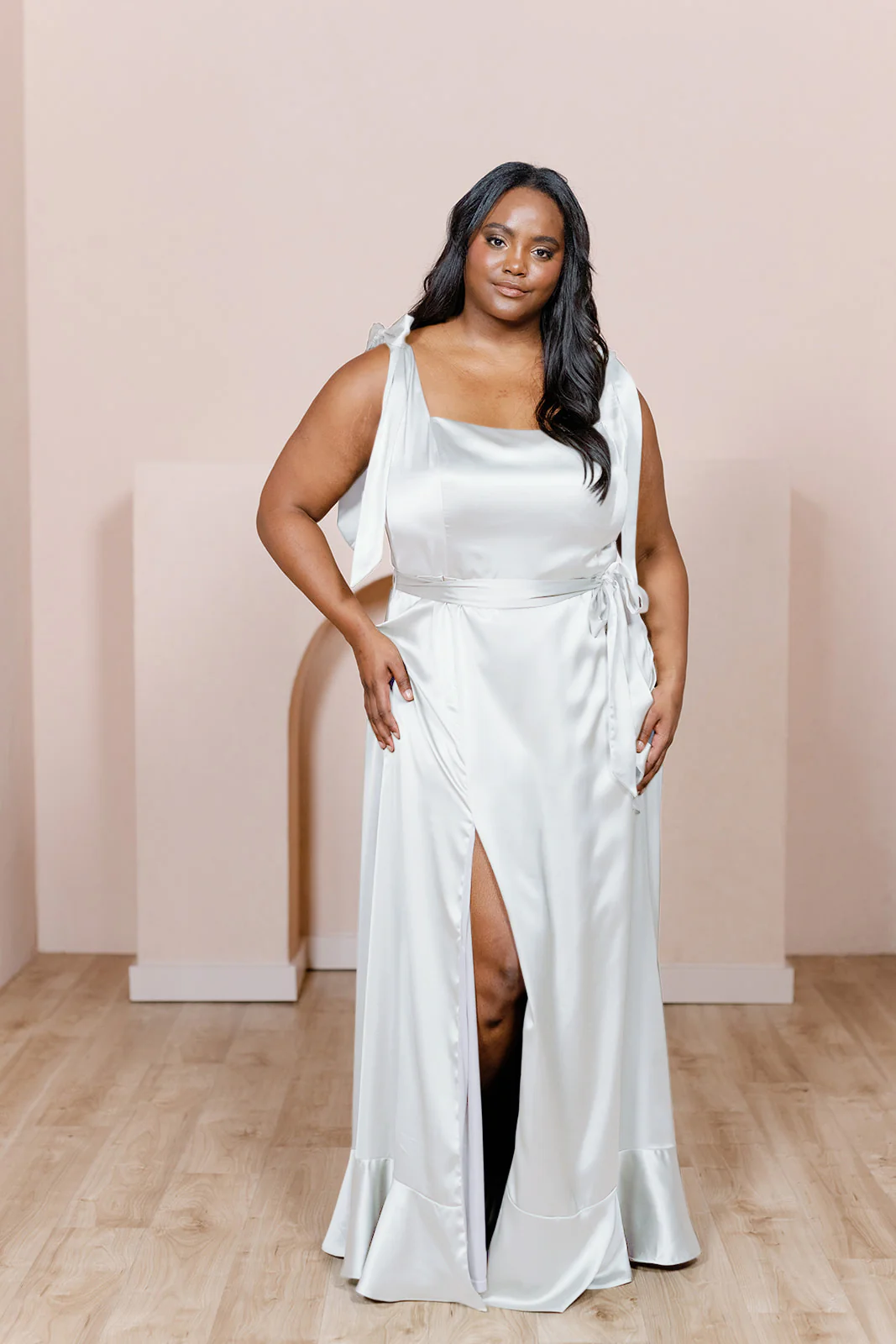Stevie Satin Dress | Made To Order - Image 215