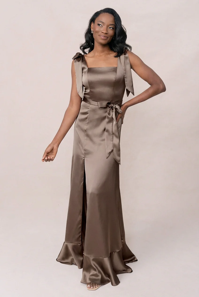 Stevie Satin Dress | Made To Order - Image 232