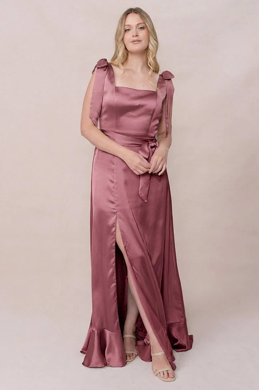 Stevie Satin Dress | Made To Order - Image 238
