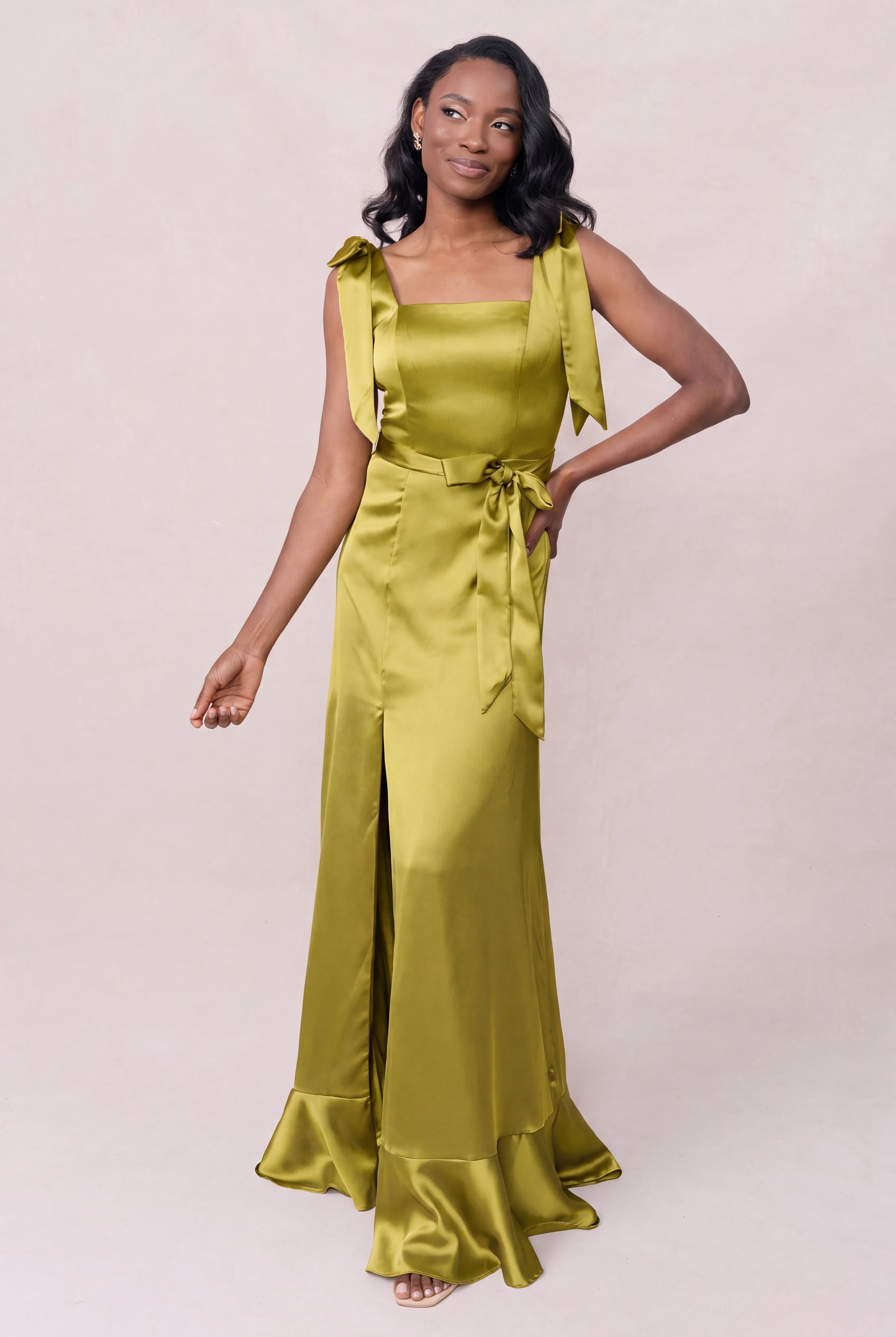 Stevie Satin Dress | Made To Order - Image 239
