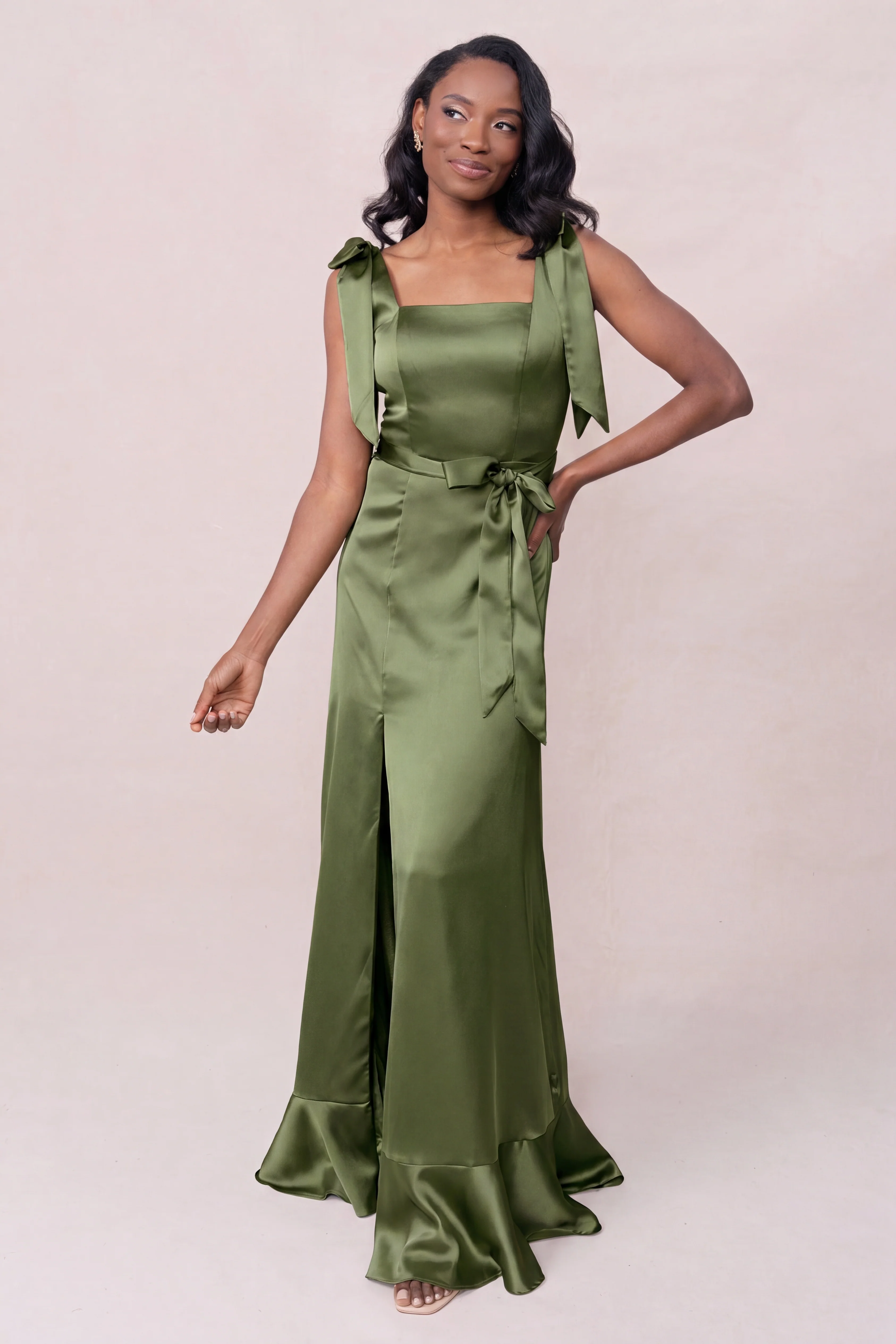Stevie Satin Dress | Made To Order - Image 241