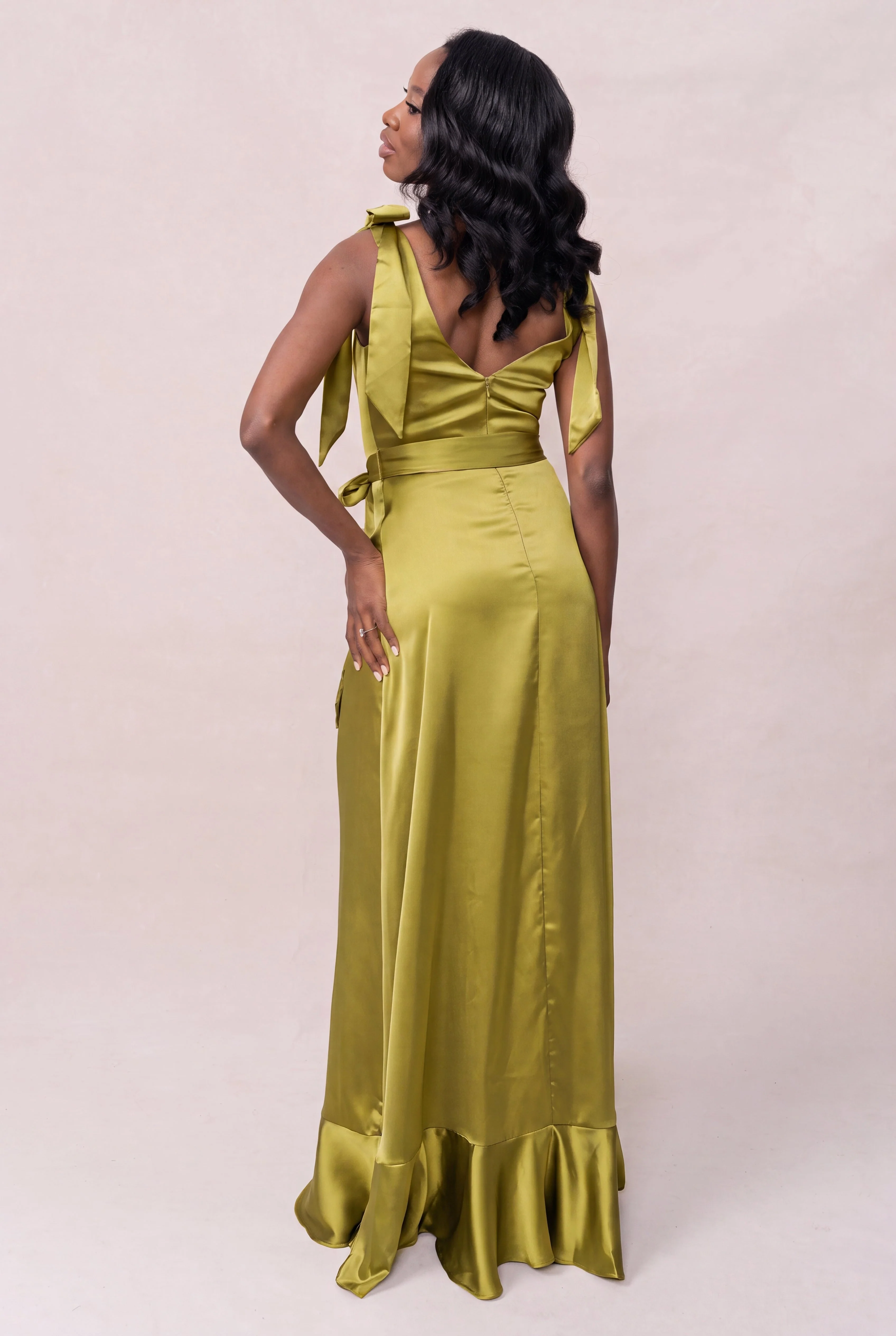 Stevie Satin Dress | Made To Order - Image 242