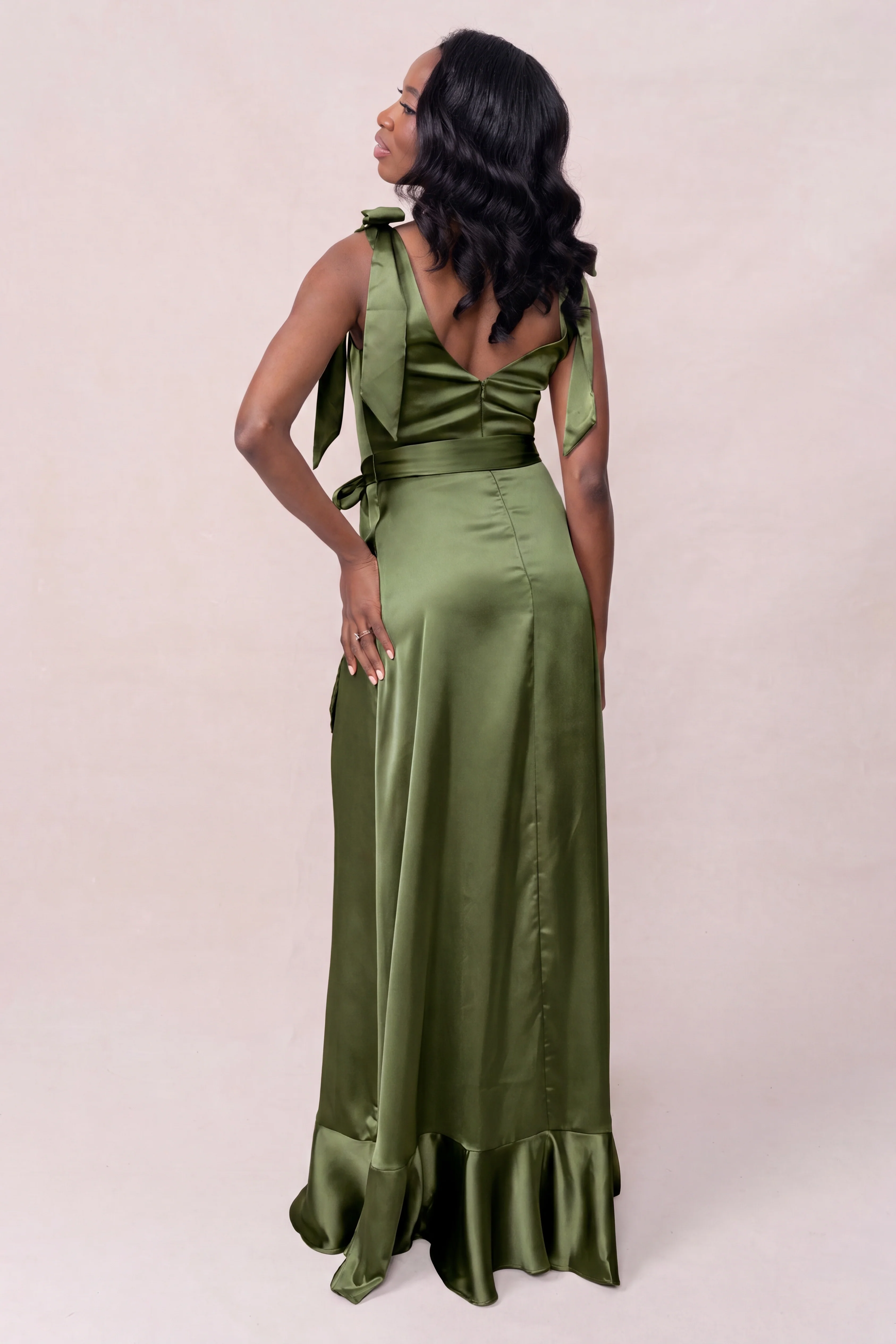 Stevie Satin Dress | Made To Order - Image 244