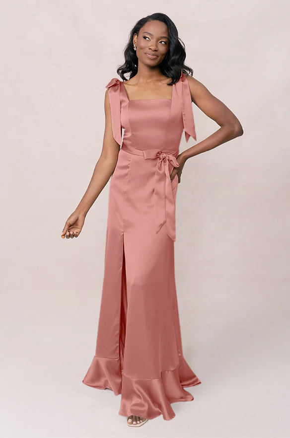 Stevie Satin Dress | Made To Order - Image 86