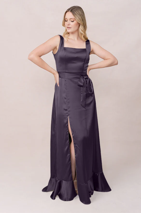 Stevie Satin Dress | Made To Order - Image 96