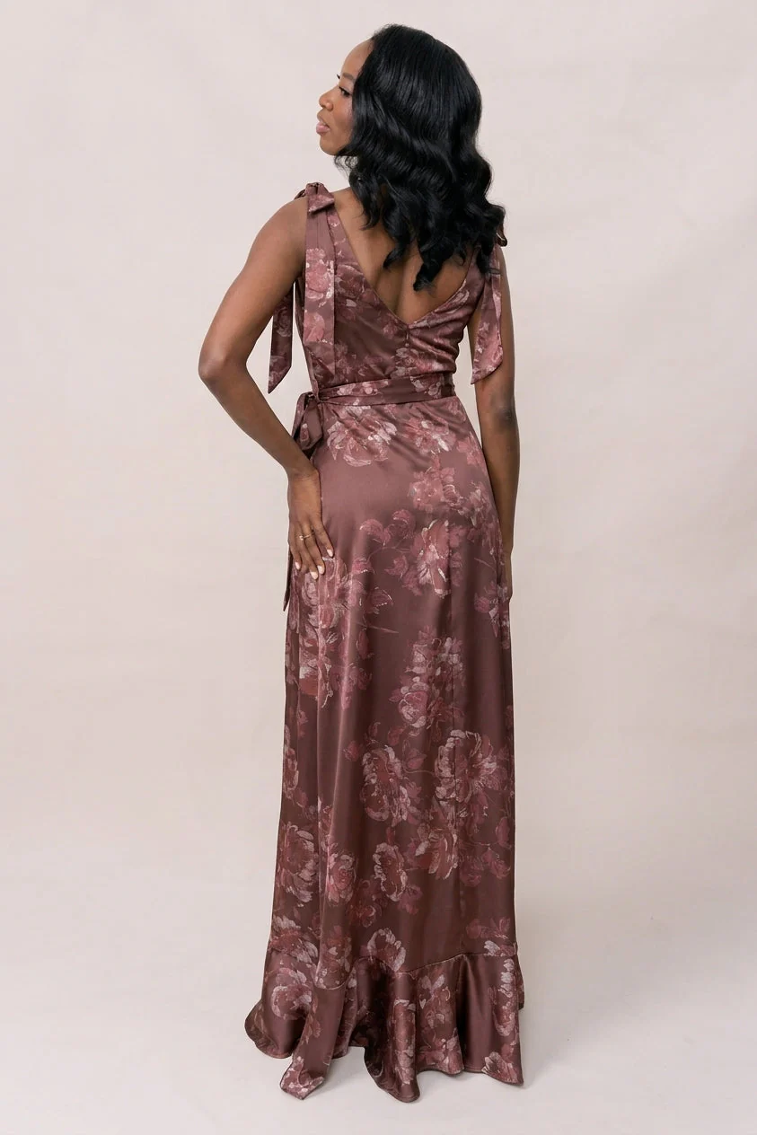 Stevie Satin Floral Print Dress | Made To Order - Image 59