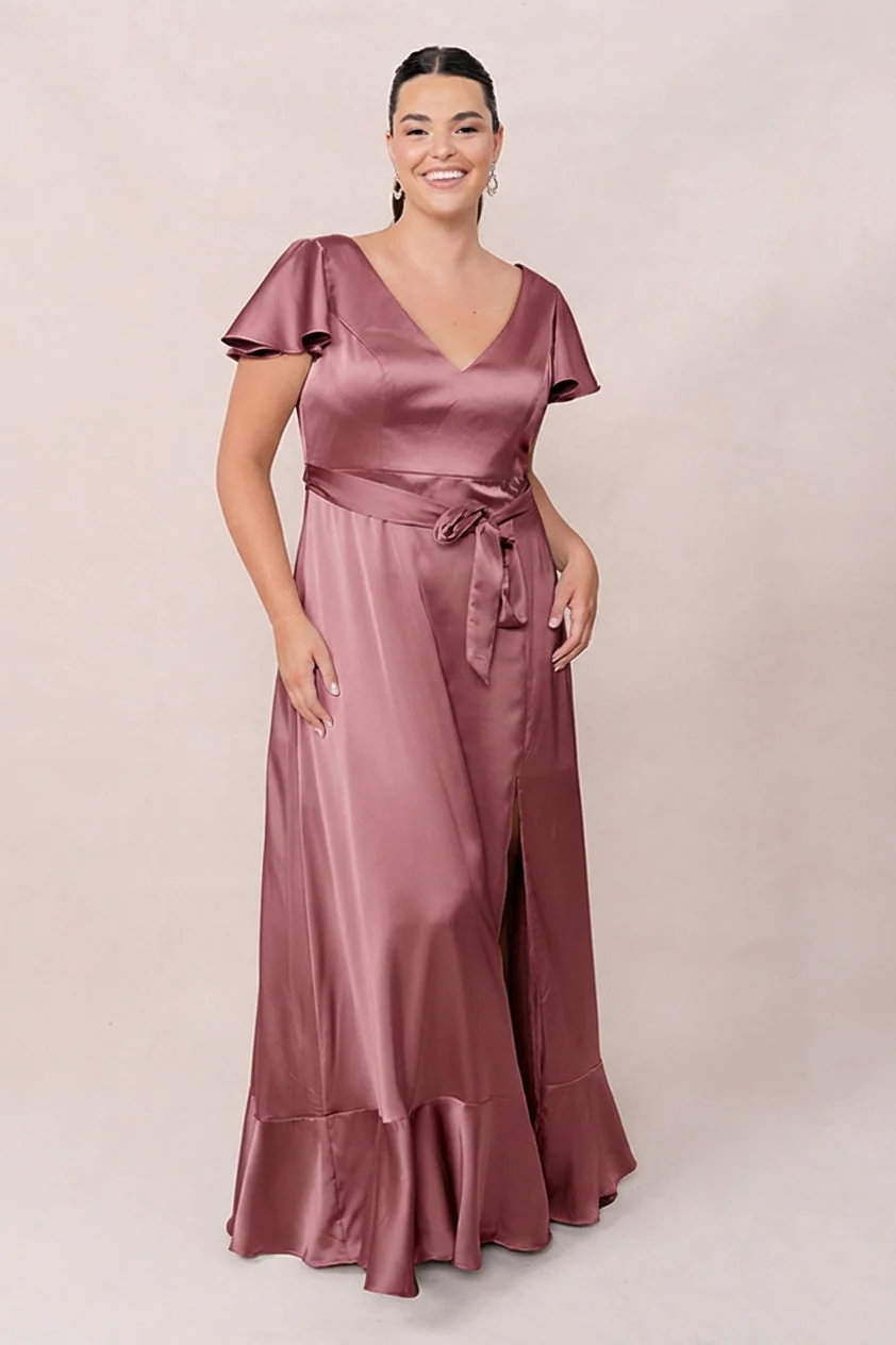 Thalia Satin Dress | Made To Order - Image 179