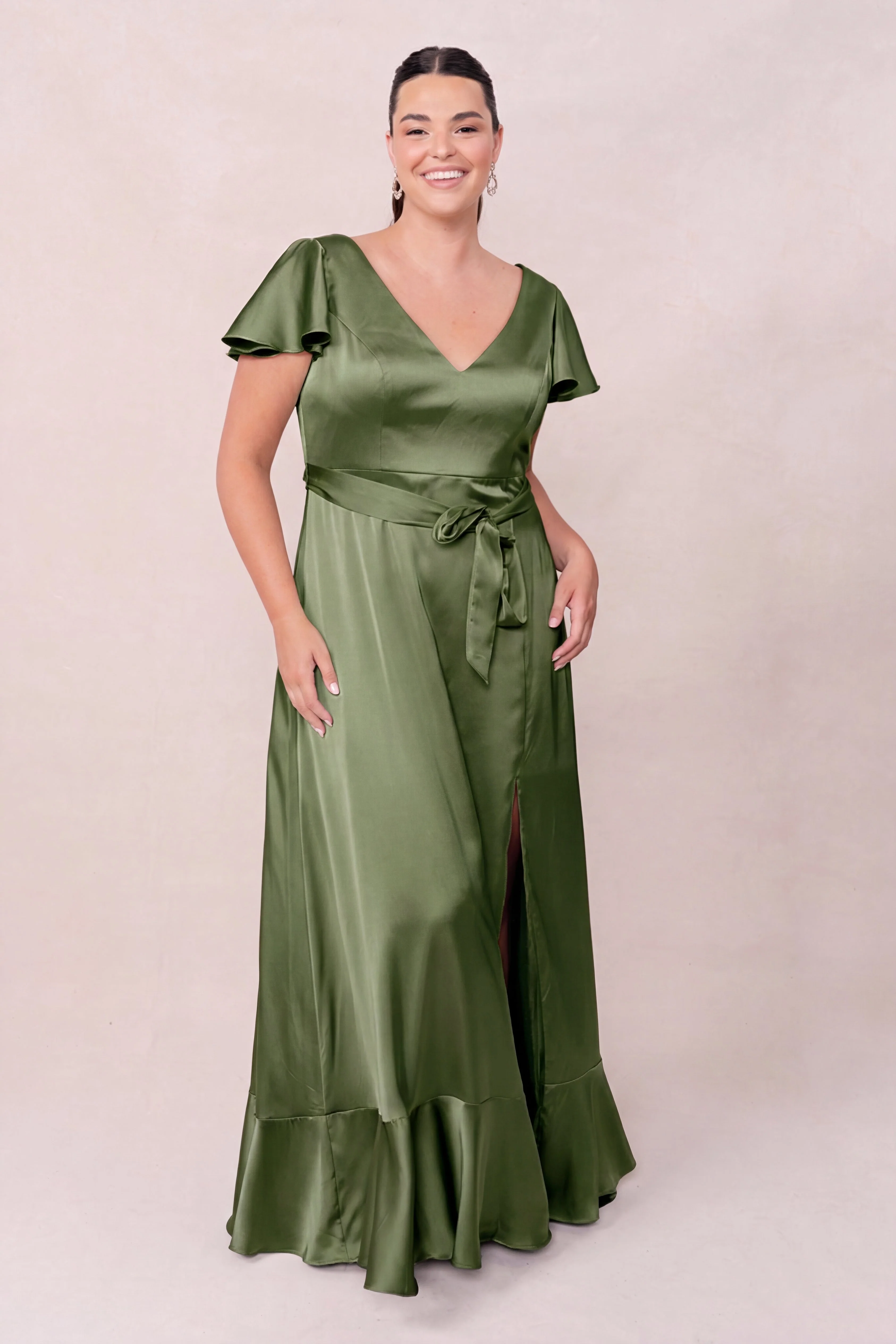 Thalia Satin Dress | Made To Order - Image 180