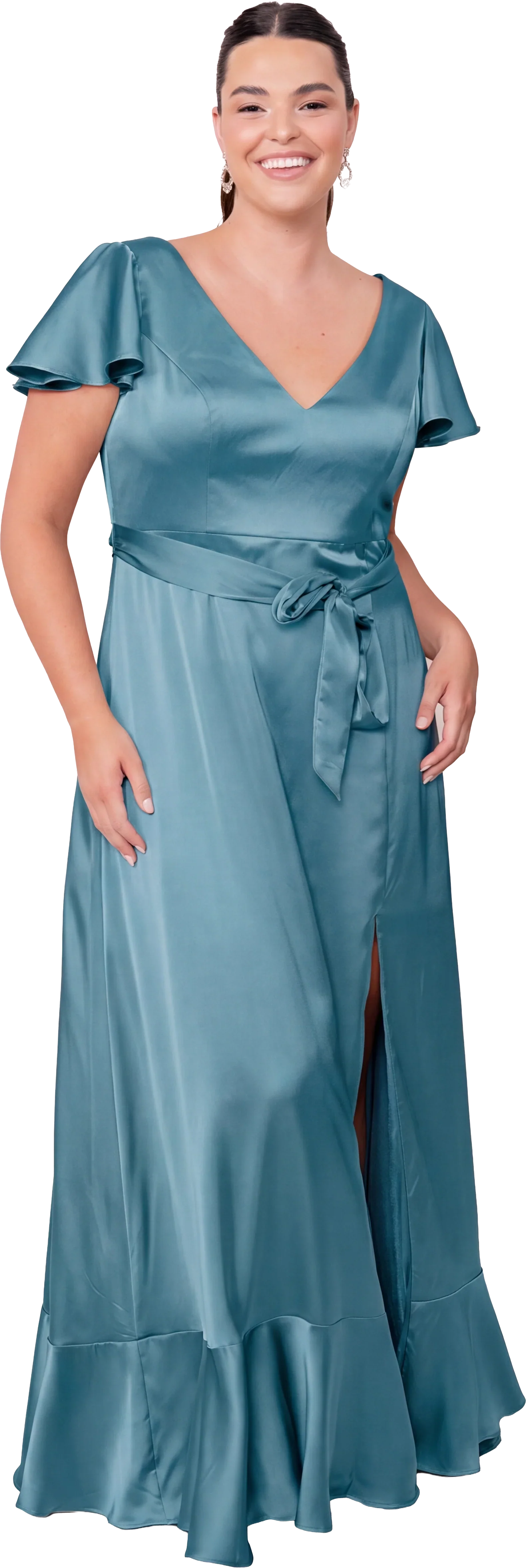 Thalia Satin Dress | Made To Order - Image 187