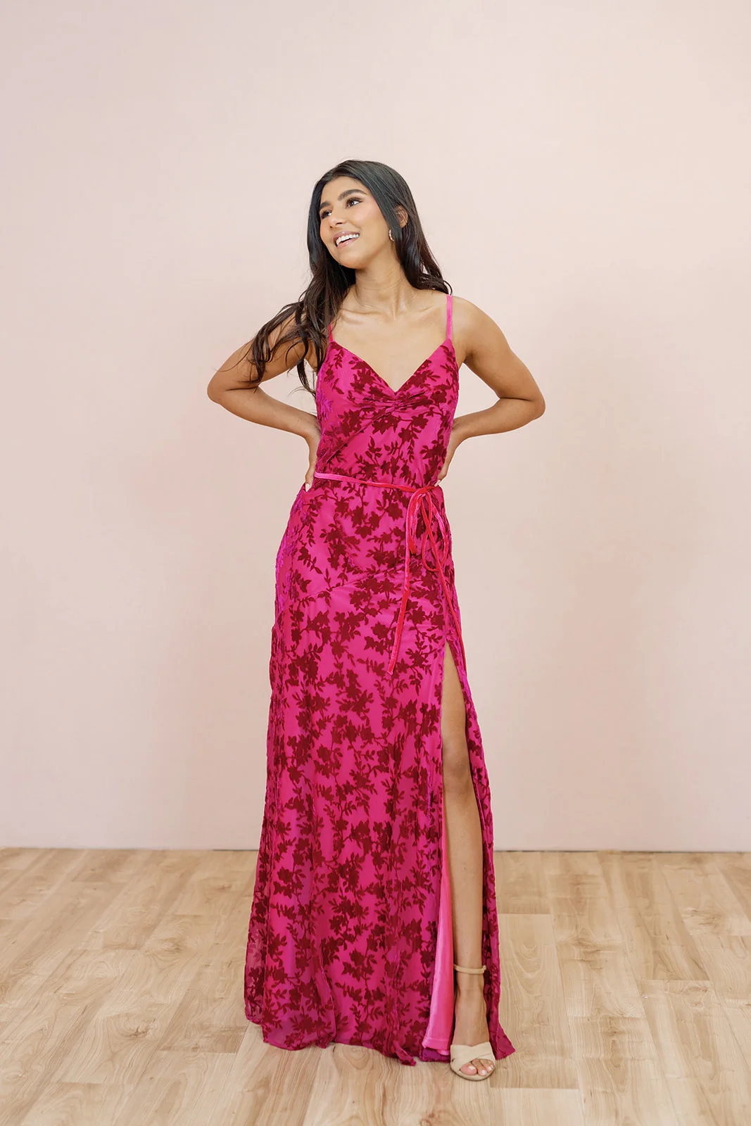 Tilley Floral Burnout Velvet Dress | Made To Order - Image 23