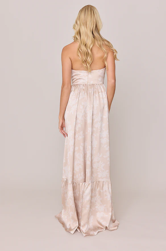 Valentina Satin Floral Print Dress | Made To Order - Image 20