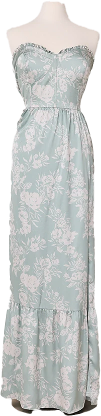 Valentina Satin Floral Print Dress | Made To Order - Image 68