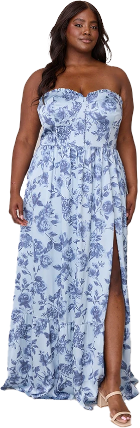 Valentina Satin Floral Print Dress | Made To Order - Image 73