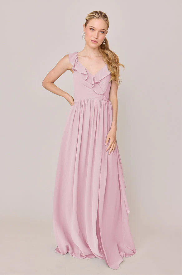 Valerie Chiffon Faux Wrap Dress | Made To Order - Image 155