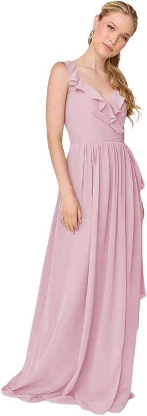 Valerie Chiffon Faux Wrap Dress | Made To Order - Image 168