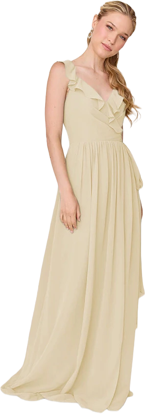 Valerie Chiffon Faux Wrap Dress | Made To Order - Image 170