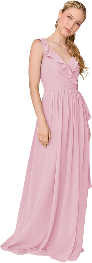 Valerie Chiffon Faux Wrap Dress | Made To Order - Image 171