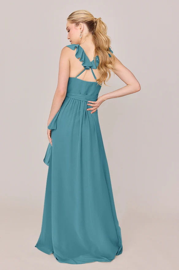 Valerie Chiffon Faux Wrap Dress | Made To Order - Image 29