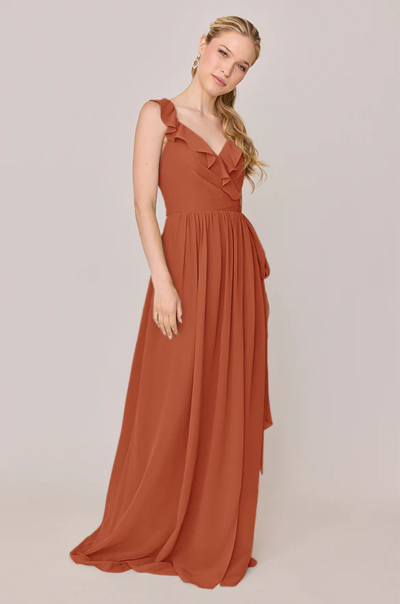 Valerie Chiffon Faux Wrap Dress | Made To Order - Image 80