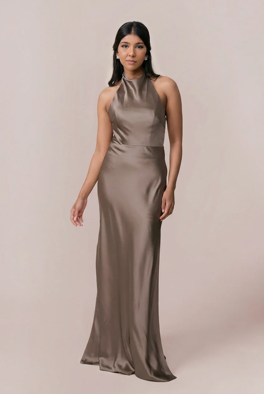 Veronica Satin Dress | Made To Order - Image 110