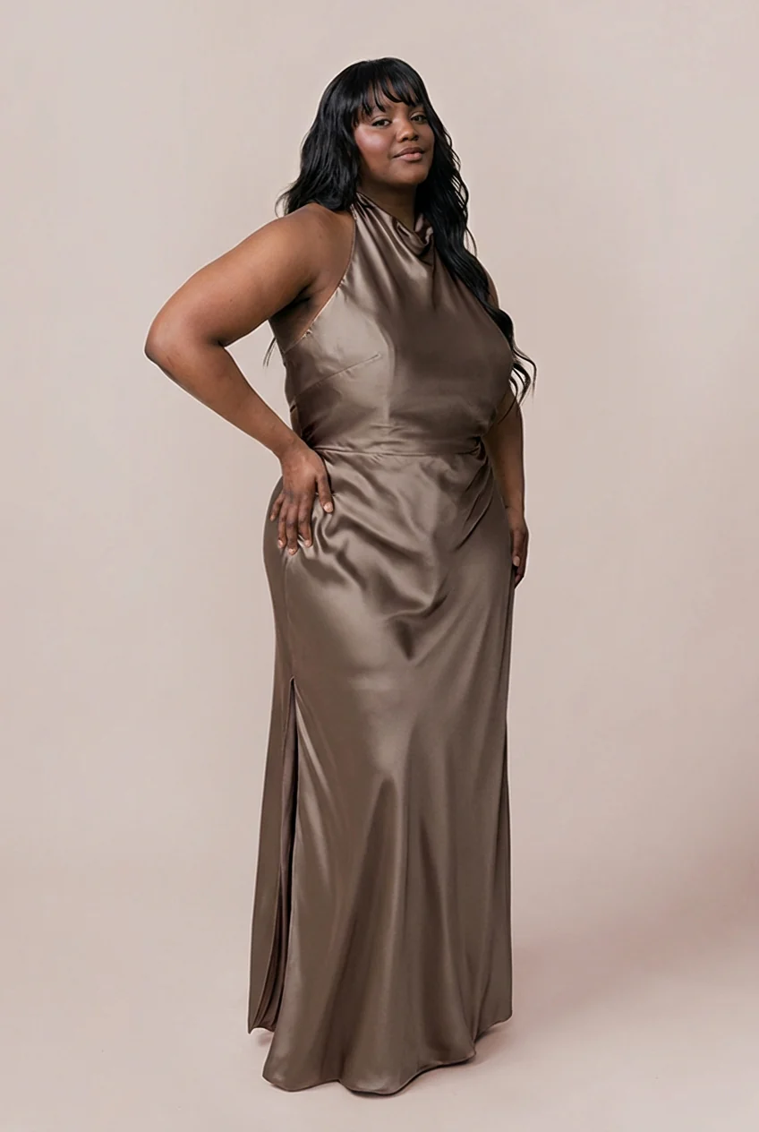 Veronica Satin Dress | Made To Order - Image 112