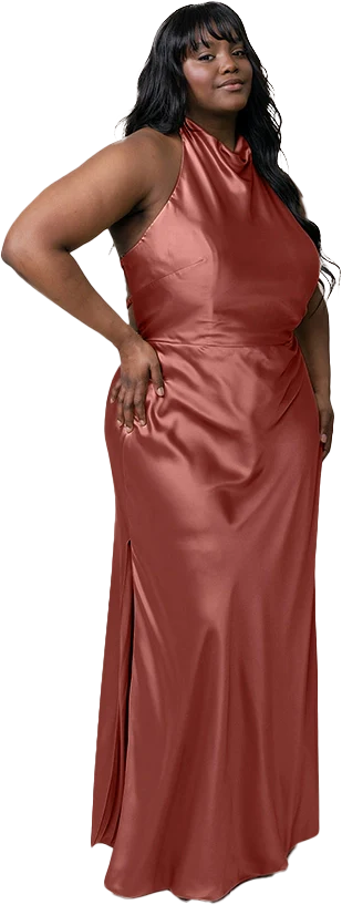 Veronica Satin Dress | Made To Order - Image 70