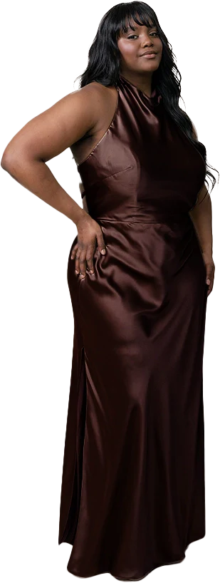 Veronica Satin Dress | Made To Order - Image 83