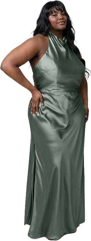 Veronica Satin Dress | Made To Order - Image 92