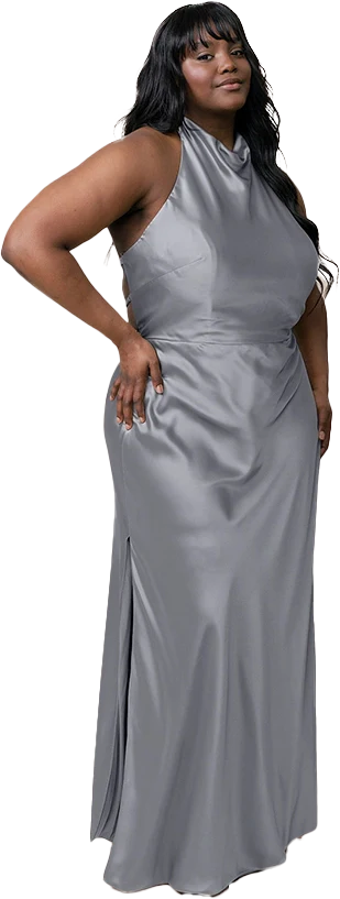 Veronica Satin Dress | Made To Order - Image 93