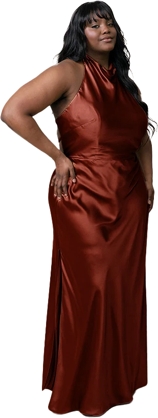 Veronica Satin Dress | Made To Order - Image 98