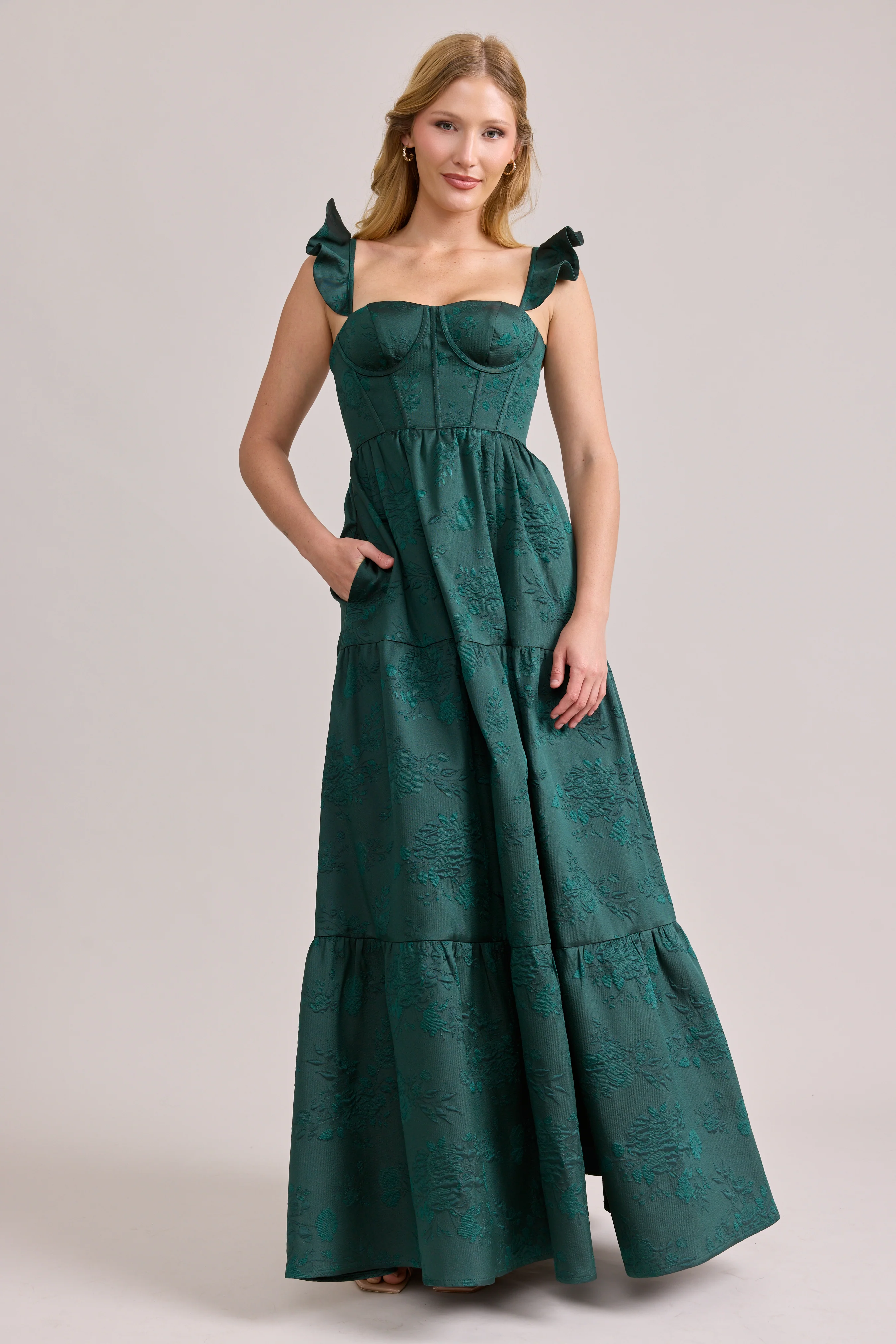 Violet Jacquard Dress | Made To Order - Image 49