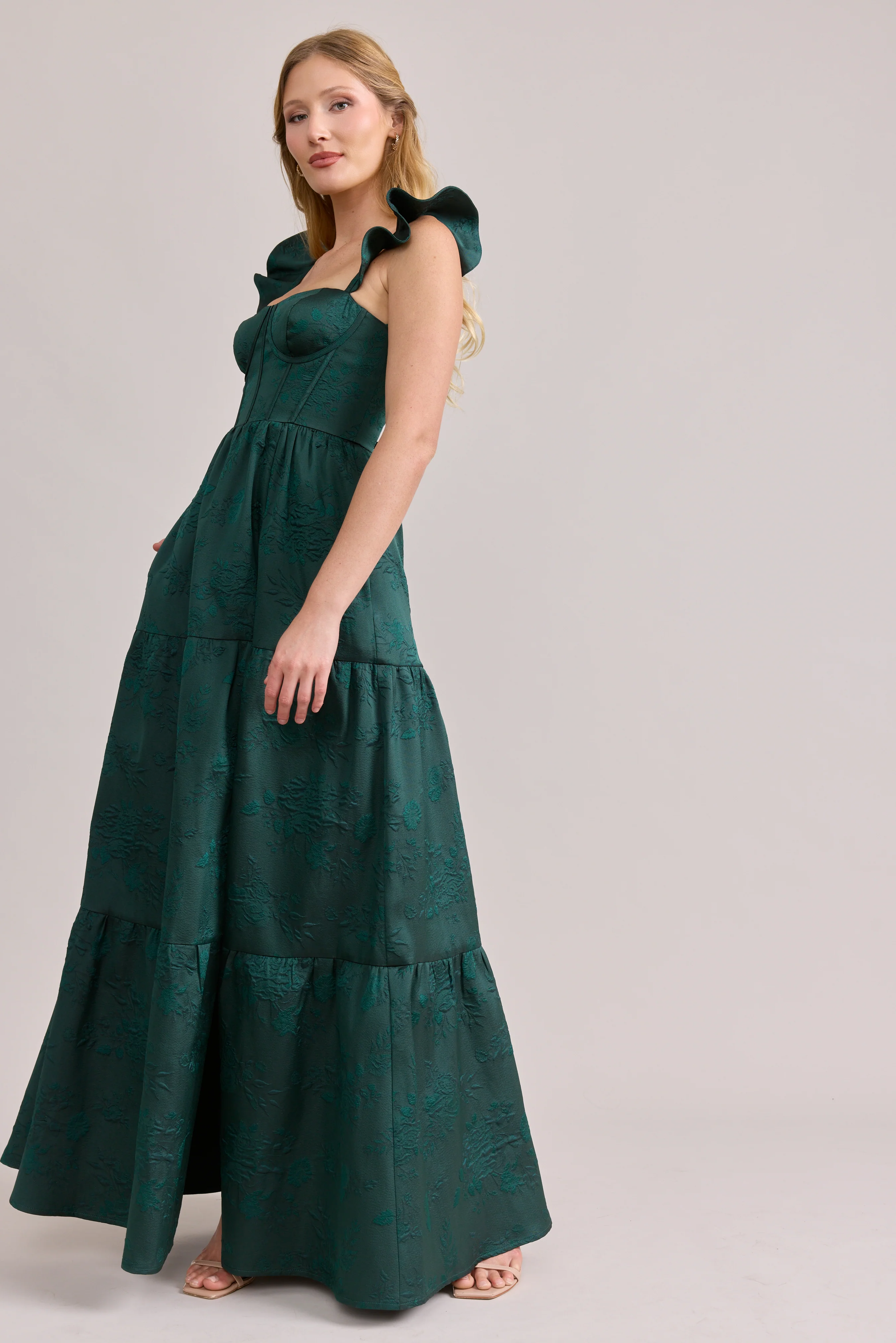 Violet Jacquard Dress | Made To Order - Image 50