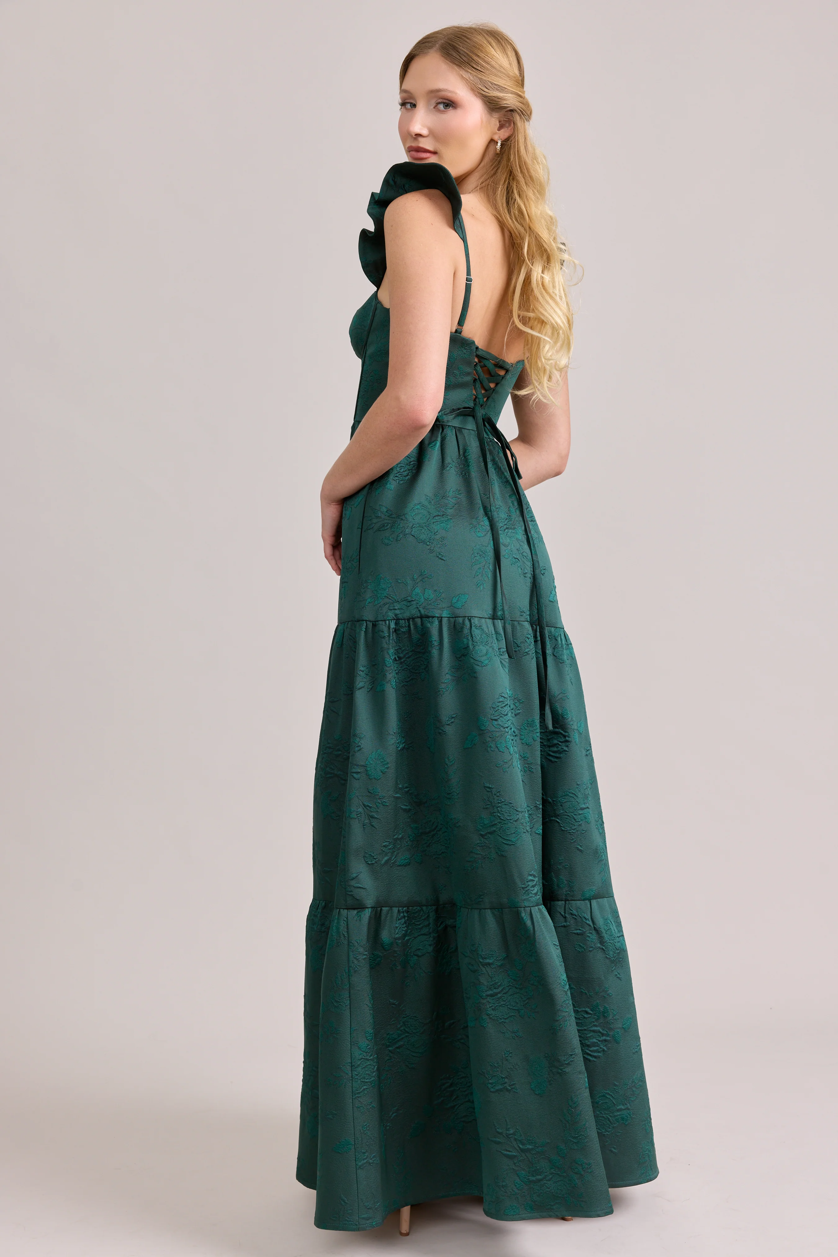 Violet Jacquard Dress | Made To Order - Image 52