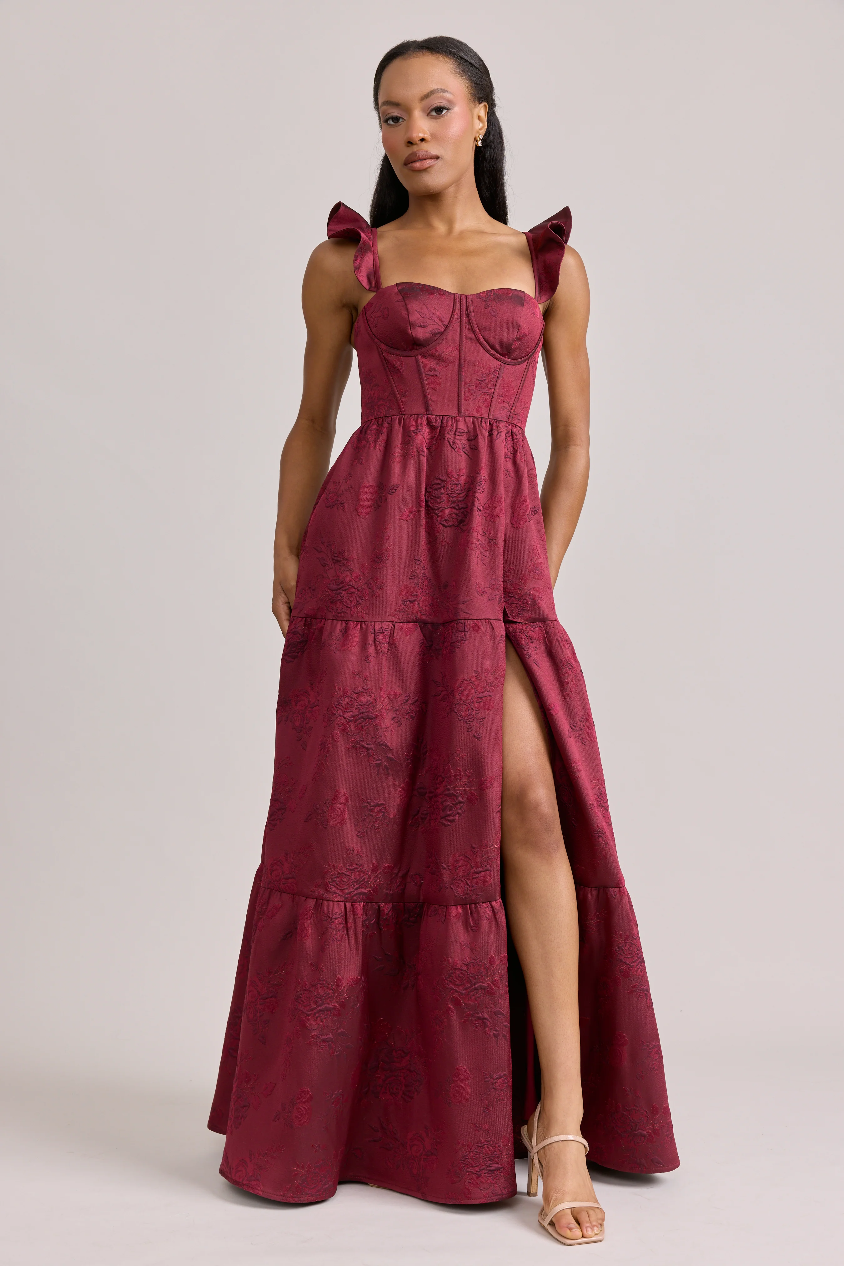 Violet Jacquard Dress | Made To Order - Image 53