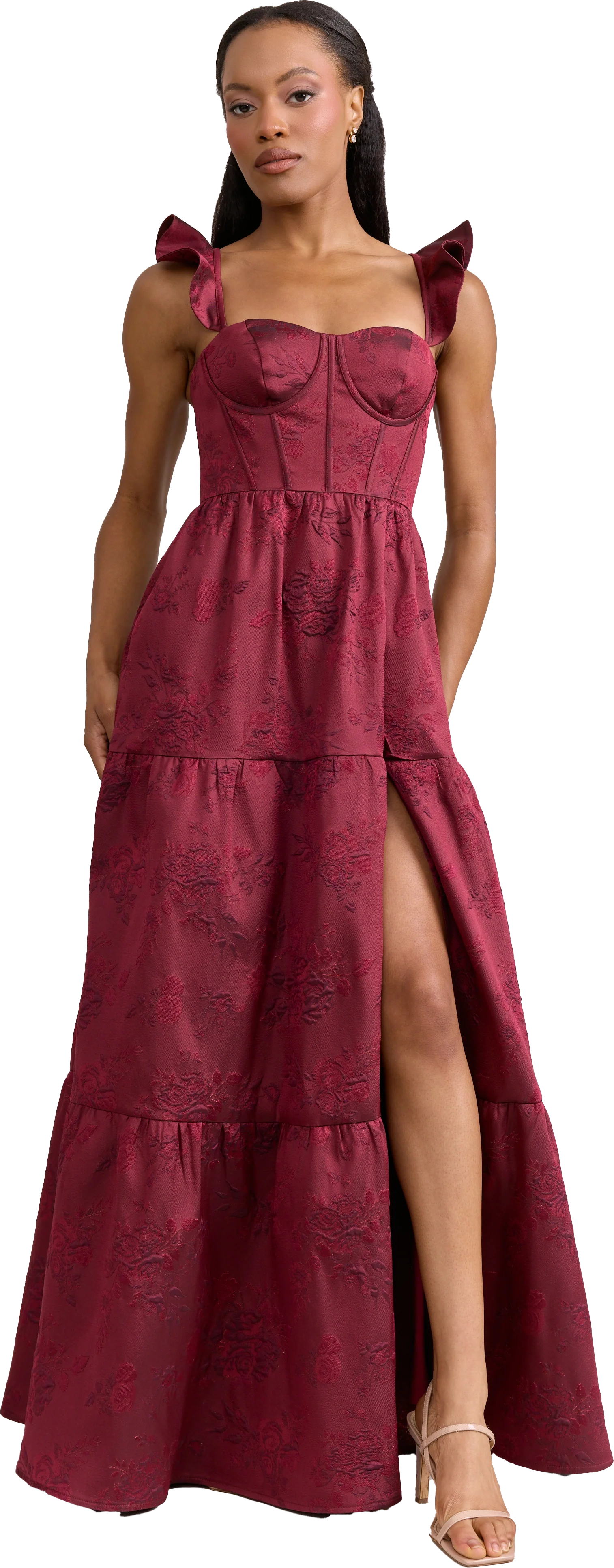Violet Jacquard Dress | Made To Order - Image 56