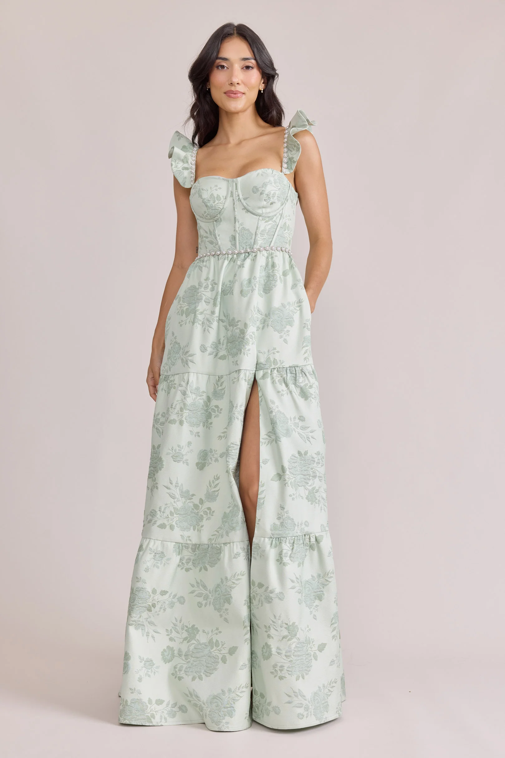 Violet Luxe Jacquard Dress | Made To Order