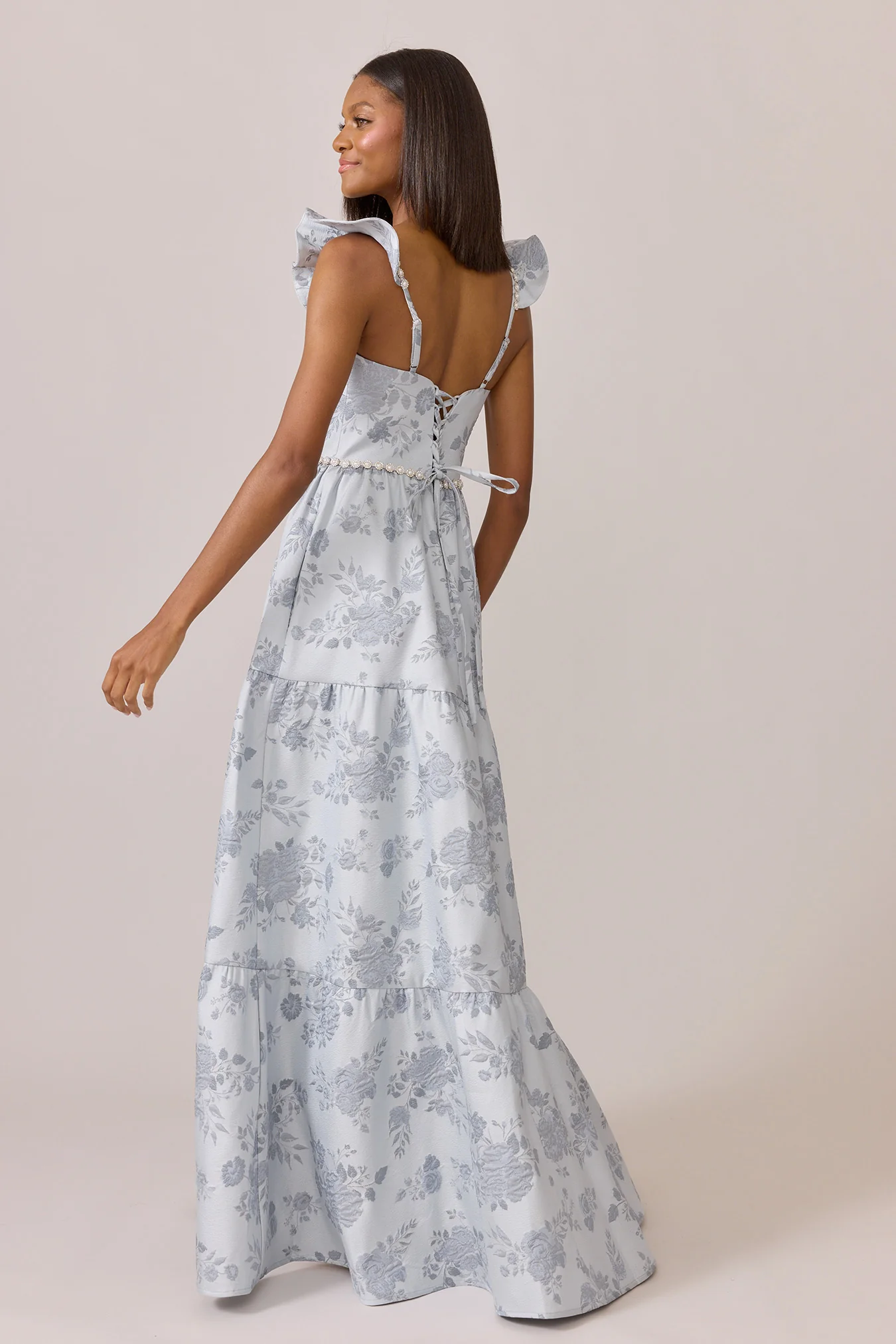 Violet Luxe Jacquard Dress | Made To Order - Image 17