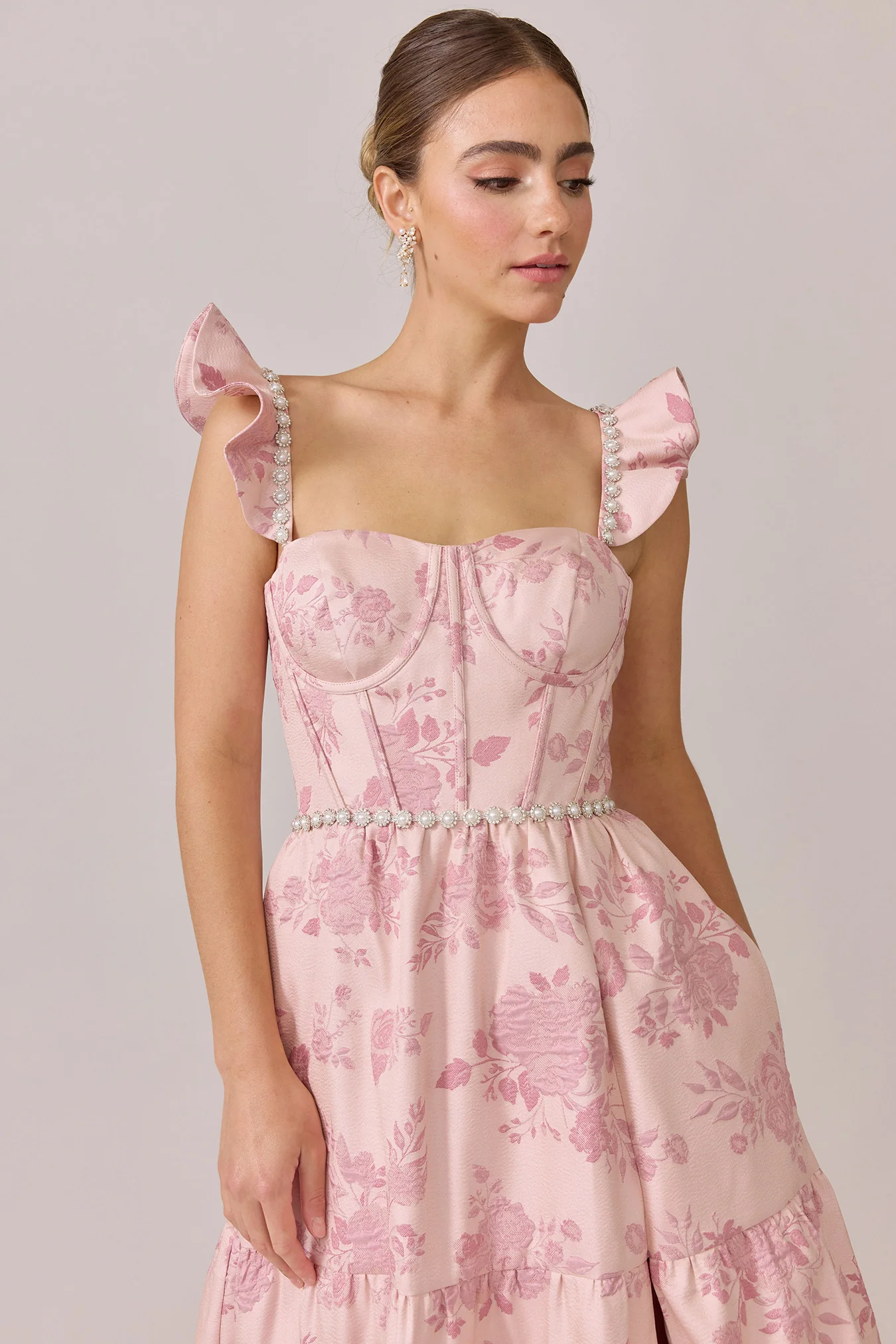 Violet Luxe Jacquard Dress | Made To Order - Image 19