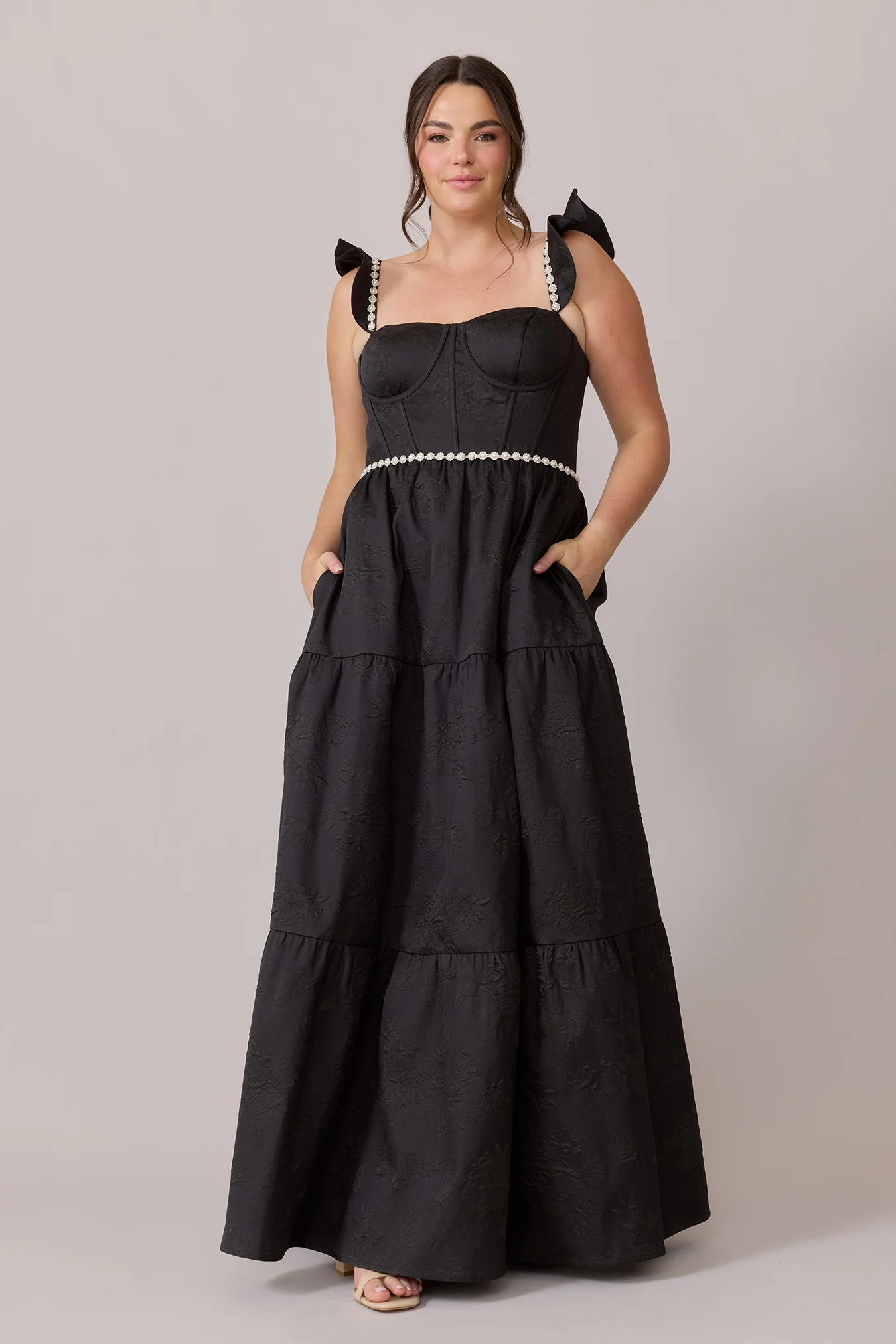 Violet Luxe Jacquard Dress | Made To Order - Image 23