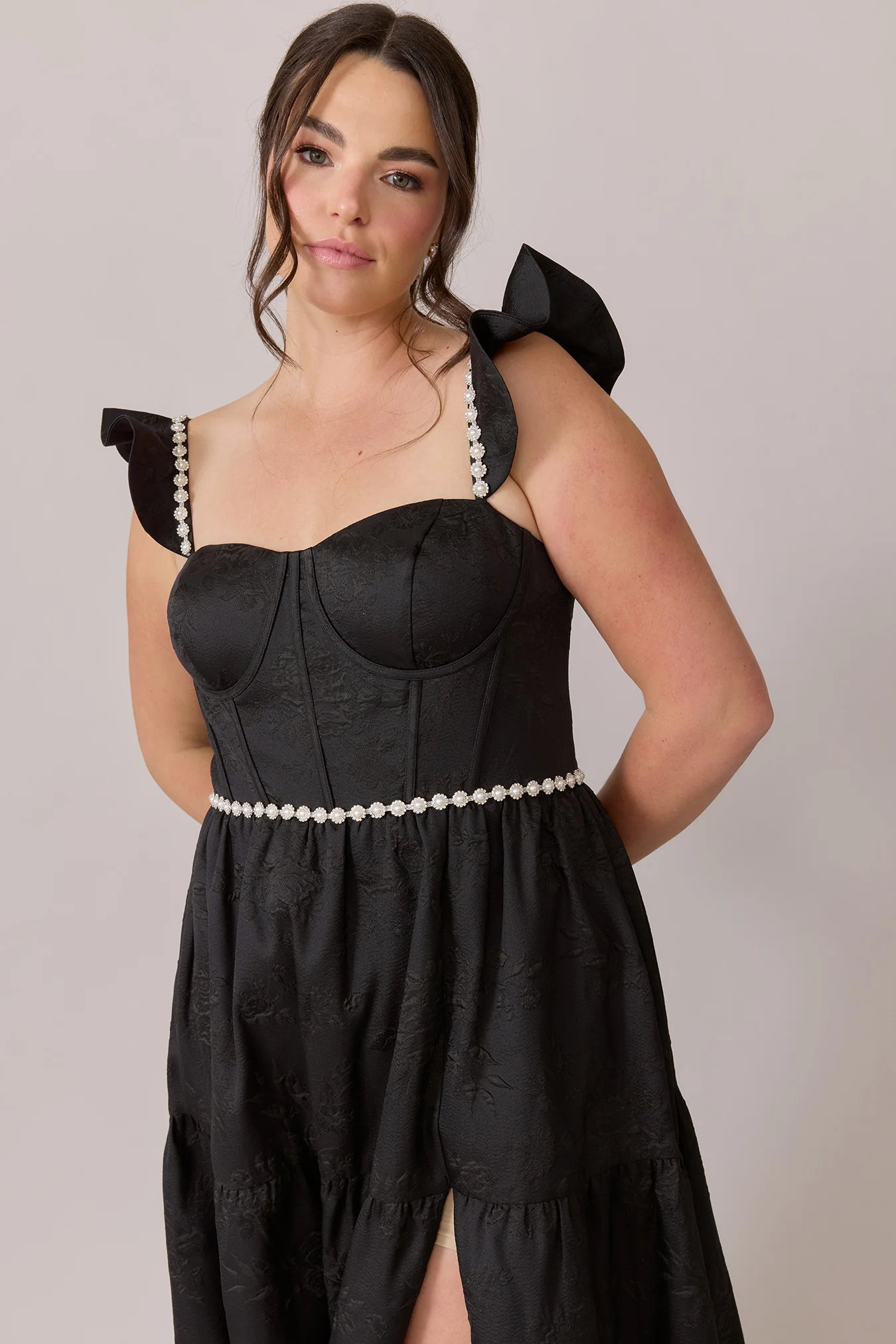 Violet Luxe Jacquard Dress | Made To Order - Image 24