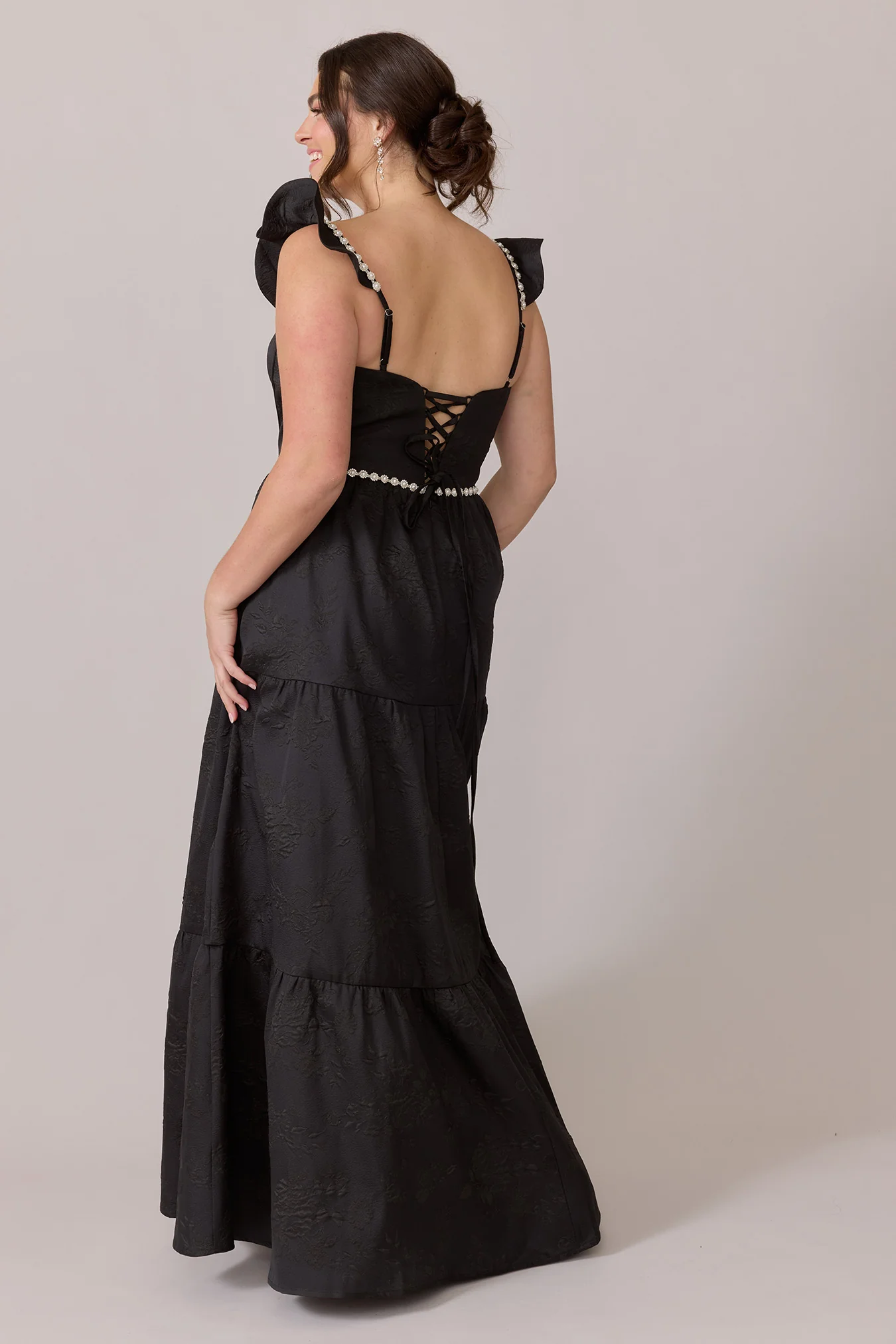 Violet Luxe Jacquard Dress | Made To Order - Image 25